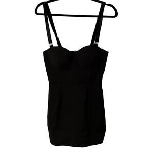 Superdown Black Corset Bodycon Adjustable Straps Mini Dress Size Small